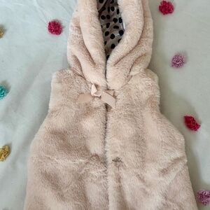 Faux fur sleeveless vest for 3 year old